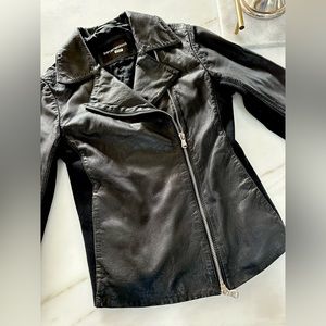 Emporio Armani Black Leather Biker Jacket